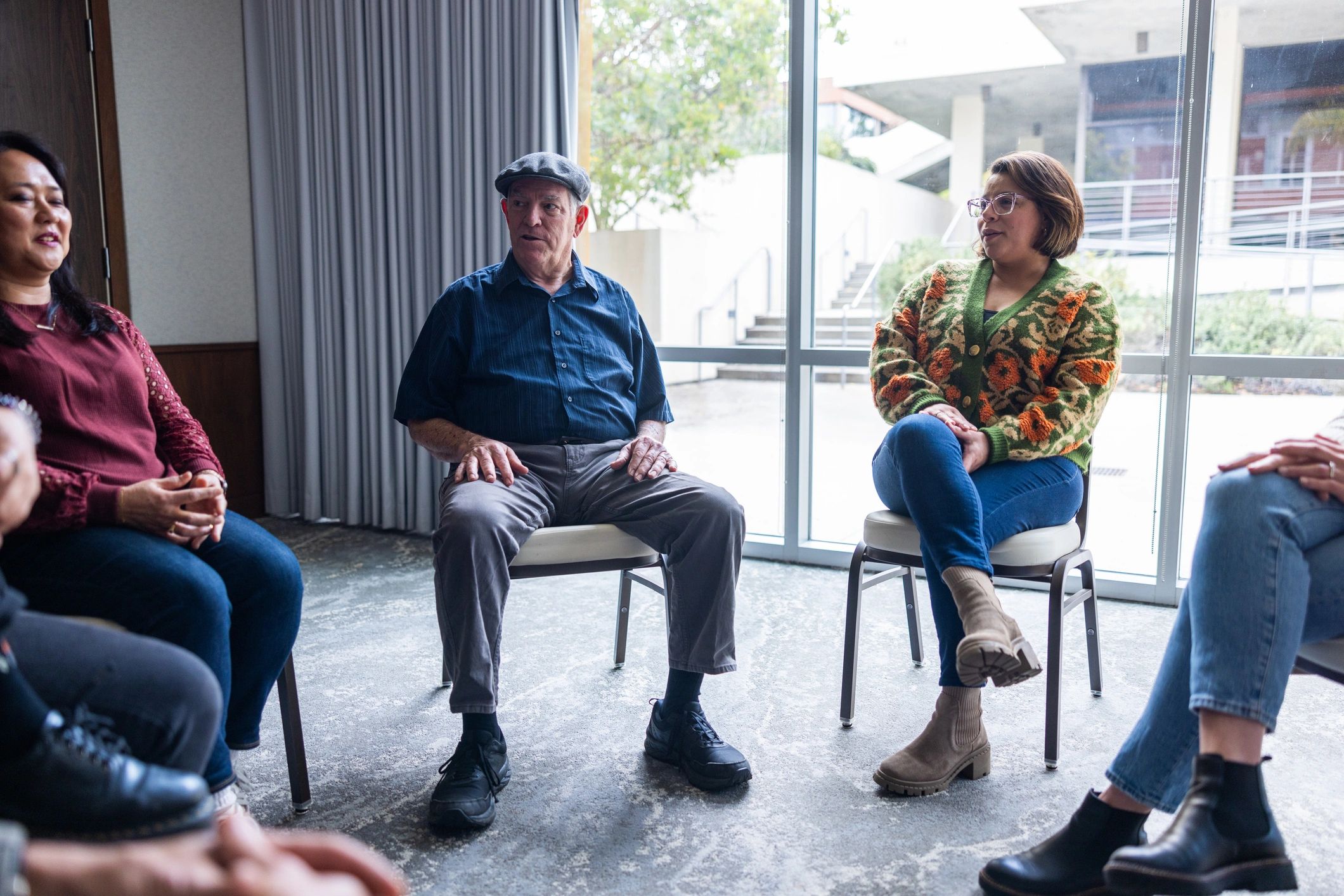 Group discussion during a creative event